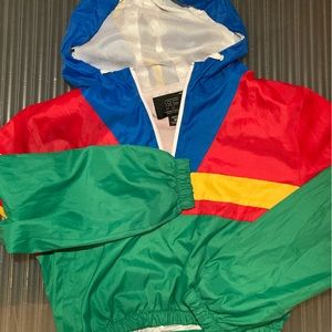 Cropped Windbreaker jacket